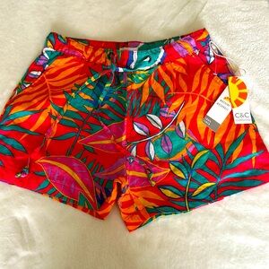 C&C California 100% Linen Tropical shorts size XS